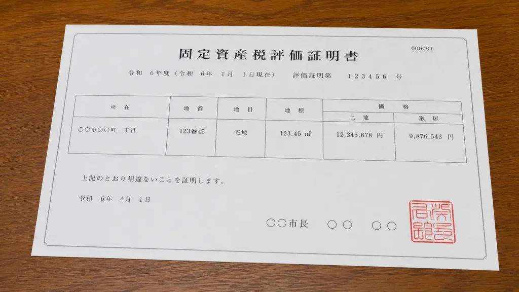 固定資産税評価証明書