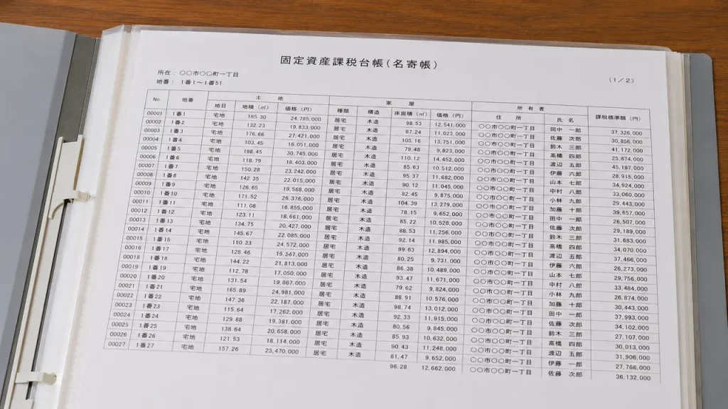 固定資産課税台帳